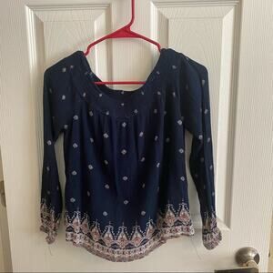 Cape Juby Boho / Peasant Top On or Off Shoulder Size XS